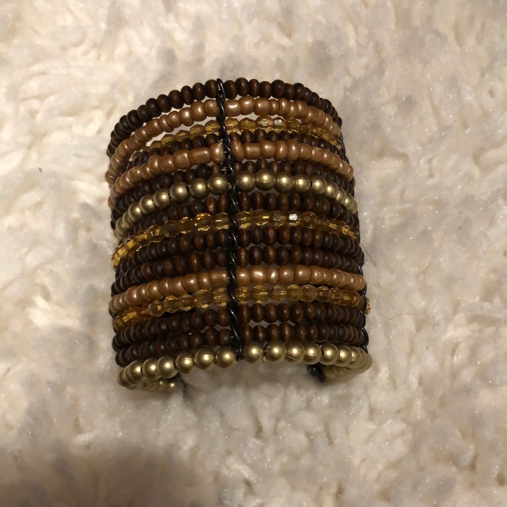 Beaded cuff bracelet
